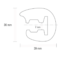 Profilo parabordo in PVC L.35, Profili e supporti parabordo , Klovoo
